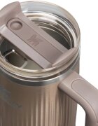 Stanley Quencher H2.O FlowState™ Fluted Tumbler lonček iz nerjavečega jekla s slamico srednja Pale Gold Shine 1 kos