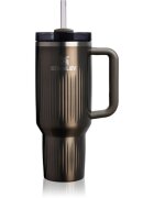 Stanley Quencher H2.O FlowState™ Fluted Tumbler lonček iz nerjavečega jekla s slamico velik Gunmetal Shine 1 kos