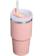 Stanley Quencher H2.O FlowState™ Tumbler lonček iz nerjavečega jekla s slamico majhen Peach Rose 1 kos