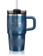 Stanley Quencher H2.O Fluted Tumbler lonček iz nerjavečega jekla s slamico majhen Glacial Blue Shine 1 kos