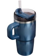 Stanley Quencher H2.O Fluted Tumbler lonček iz nerjavečega jekla s slamico majhen Glacial Blue Shine 1 kos