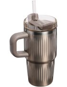 Stanley Quencher H2.O Fluted Tumbler lonček iz nerjavečega jekla s slamico majhen Pale Gold Shine 1 kos