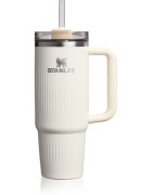 Stanley Quencher H2.O Fluted Tumbler lonček iz nerjavečega jekla s slamico velik cream gloss 1 kos