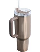 Stanley Quencher H2.O Fluted Tumbler lonček iz nerjavečega jekla s slamico velik Pale Gold Shine 1 kos