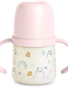Suavinex Bear steklenička za otroke z ročaji Pink 1 kos