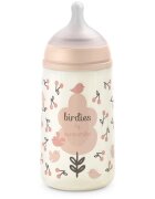 Suavinex Birdies Anticolic Baby Bottle steklenička za dojenčke Pink 270 ml
