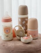 Suavinex Birdies Anticolic Baby Bottle steklenička za dojenčke Pink 360 ml
