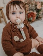 Suavinex Poetry Soother Ribbon Clip držalo za dudo Creamy 1 kos