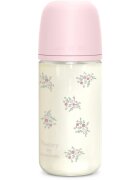 Suavinex Poetry SX Pro Physiological Glass M steklenička za dojenčke 3 m+ Medium Flow - Pink 1 kos