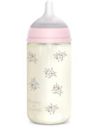 Suavinex Poetry SX Pro Physiological Glass M steklenička za dojenčke 3 m+ Medium Flow - Pink 1 kos