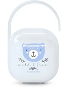 Suavinex Wild & Free Soother Holder škatlica za dudo Blue 1 kos