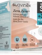 Suavinex Zero Zero Bottle Teat cucelj za stekleničko M Medium Flow 3 m+ 2 kos