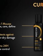 Syoss Curl Mousse penasti utrjevalec za lase za naravno fiksacijo 250 ml