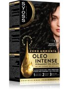 Syoss Oleo Intense permanentna barva za lase z oljem odtenek 1-10 Intense Black 1 kos