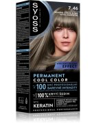 Syoss Permanent Cool Color permanentna barva za lase s hladnim podtonom odtenek 7_46 Cool Medium Blond 1 kos