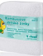 T-Tomi Bamboo Washcloth White krpa za umivanje 25x25 cm 4 kos