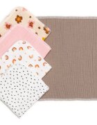 T-Tomi BIO Muslin Napkins robčki 25 x 25 cm Girl 5 kos