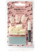 Technic Cosmetics False Nails Short Square umetni nohti z lepilom 48 kos