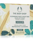 The Body Shop Moringa Cleansing Bar trdo milo za obraz in telo 100 g