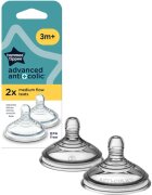 Tommee Tippee Advanced Anti-Colic cucelj za stekleničko Medium Flow 3m+ 2 kos