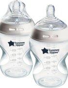 Tommee Tippee Natural Start Anti-Colic steklenička za dojenčke Slow Flow 0m+ 2x260 ml