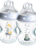 Tommee Tippee Natural Start Anti-Colic steklenička za dojenčke Slow Flow 0m+ Frog 2x260 ml