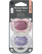 Tommee Tippee NightGlow Soother 0-6m duda Girl 2 kos