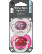 Tommee Tippee NightGlow Soother 18-36m duda Girl 2 kos