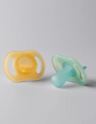 Tommee Tippee Ultra Light Night duda Orange/ Green 0-6m 2 kos
