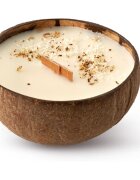 Tropicandle Coconut dišeča sveča z lesenim stenjem 350 ml