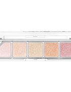 Unleashia Mood Shower Face Palette paleta senčil za oči in osvetljevalcev z bisernim sijajem odtenek NO.100 Ballerina 1 kos