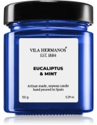 Vila Hermanos Apothecary Cobalt Blue Eucalyptus & Mint dišeča sveča 150 g