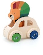 Vilac Lion in a Car igrača iz lesa 15m+ 1 kos
