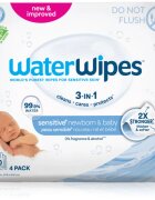 WaterWipes Baby Wipes 4 Pack otroški nežni vlažni robčki 4x60 kos
