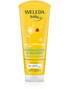 Weleda Baby and Child šampon in gel za prhanje za otroke ognjič 200 ml