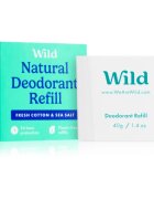 Wild Fresh Cotton & Sea Salt trdi deodorant nadomestno polnilo 40 g