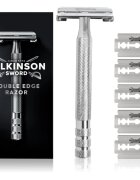 Wilkinson Sword Barber's Style Double Edge brivnik + nadomestne britvice 5 kos