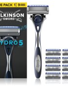 Wilkinson Sword Hydro5 brivnik + nadomestne britvice 9 kos