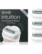Wilkinson Sword Intuition 2in1 Soap & Shave Nourishing nadomestne britvice 3 kos