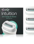 Wilkinson Sword Intuition 2in1 Soap & Shave Sensitive nadomestne britvice 3 kos