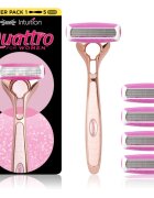 Wilkinson Sword Intuition Quattro for Women brivnik + nadomestne glave 5 kos