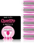 Wilkinson Sword Intuition Quattro for Women nadomestne glave 6 kos