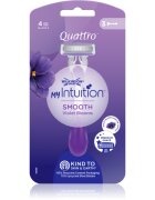 Wilkinson Sword My Intuition Quattro brivniki za enkratno uporabo Violet Blooms 3 kos