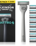 Wilkinson Sword Quattro brivnik + nadomestne britvice 8 kos