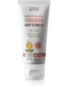 WoodenSpoon Baby & Family Sweet Mango zaščitno mleko za sončenje za celo družino SPF 50 100 ml
