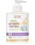 WoodenSpoon Natural šampon in gel za prhanje za otroke z vonjem sivke 300 ml