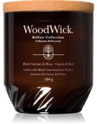 Woodwick Black Currant & Rose dišeča sveča 184 g