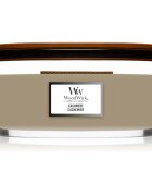 Woodwick Cashmere dišeča sveča z lesenim stenjem (hearthwick) 453.6 g
