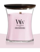 Woodwick Cherry Blossom & Vanilla dišeča sveča z lesenim stenjem 275 g