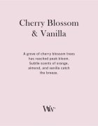 Woodwick Cherry Blossom & Vanilla dišeča sveča z lesenim stenjem 85 g